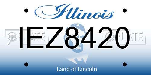 IEZ8420 Illinois License Plate