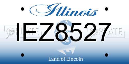IEZ8527 Illinois License Plate