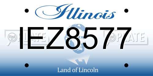 IEZ8577 Illinois License Plate