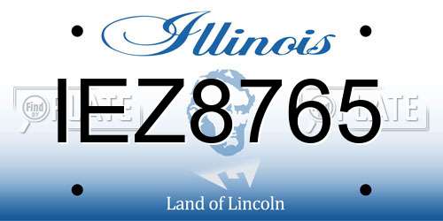 IEZ8765 Illinois License Plate
