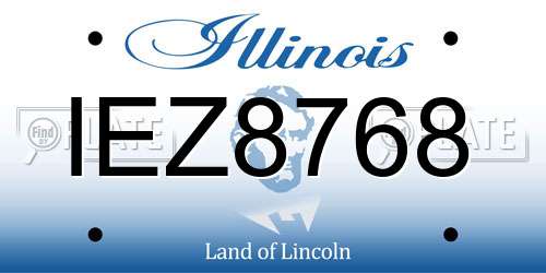 IEZ8768 Illinois License Plate