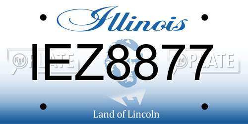 IEZ8877 Illinois License Plate