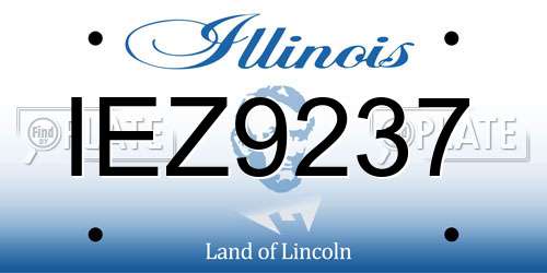 IEZ9237 Illinois License Plate