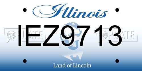 IEZ9713 Illinois License Plate