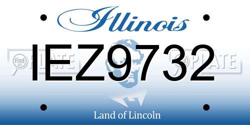 IEZ9732 Illinois License Plate