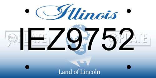 IEZ9752 Illinois License Plate