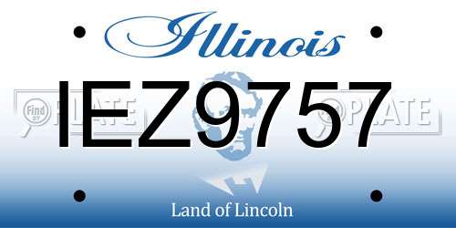 IEZ9757 Illinois License Plate