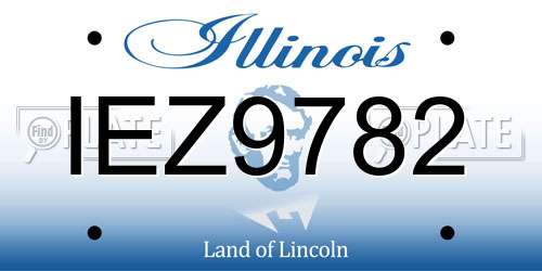 IEZ9782 Illinois License Plate
