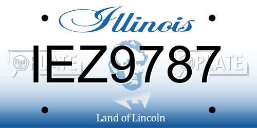 IEZ9787 Illinois License Plate