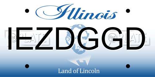 IEZDGGD Illinois License Plate