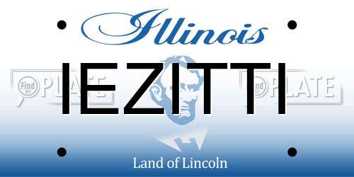 IEZITTI Illinois License Plate
