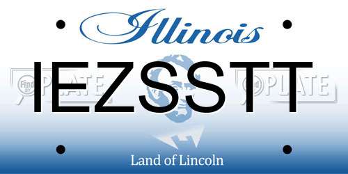 IEZSSTT Illinois License Plate