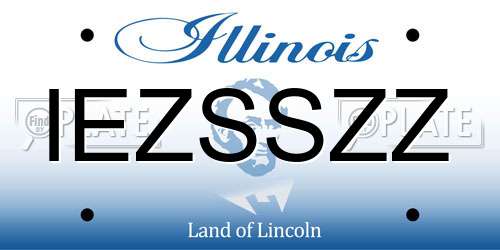 IEZSSZZ Illinois License Plate