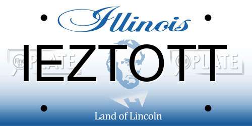 IEZTOTT Illinois License Plate