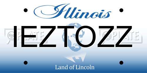 IEZTOZZ Illinois License Plate