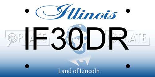 IF30DR Illinois License Plate