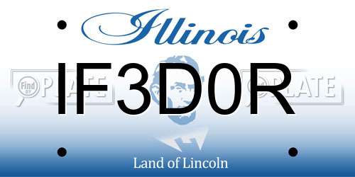 IF3D0R Illinois License Plate