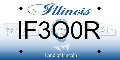 IF3O0R Illinois License Plate