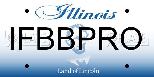 IFBBPRO Illinois License Plate