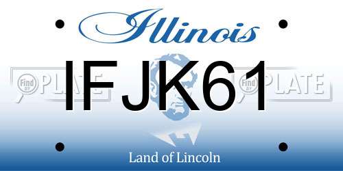 IFJK61 Illinois License Plate