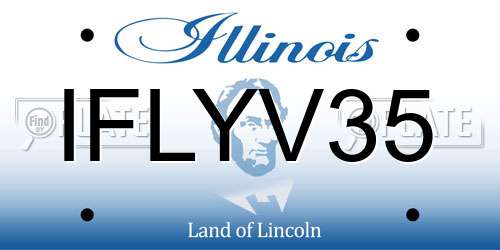 IFLYV35 Illinois License Plate