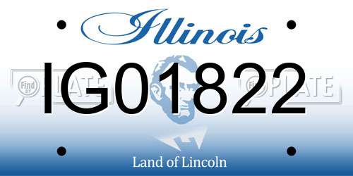 IG01822 Illinois License Plate