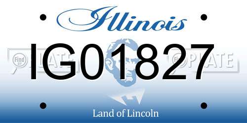 IG01827 Illinois License Plate