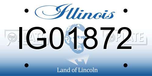 IG01872 Illinois License Plate