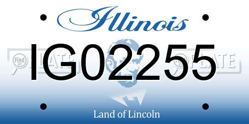 IG02255 Illinois License Plate