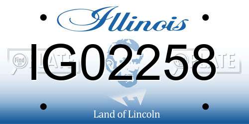IG02258 Illinois License Plate