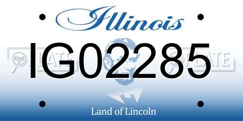 IG02285 Illinois License Plate