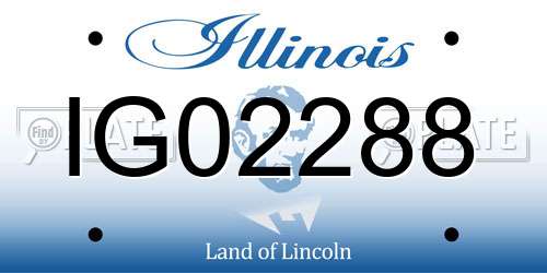 IG02288 Illinois License Plate