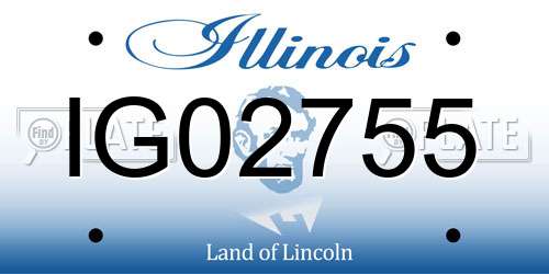 IG02755 Illinois License Plate