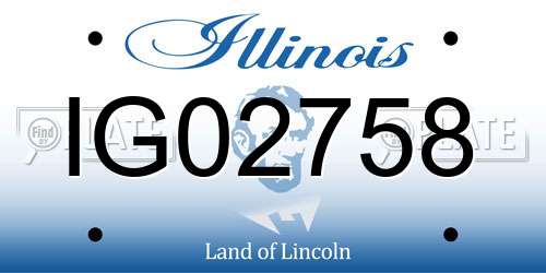 IG02758 Illinois License Plate