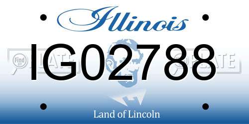 IG02788 Illinois License Plate