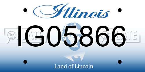 IG05866 Illinois License Plate