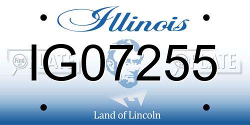 IG07255 Illinois License Plate