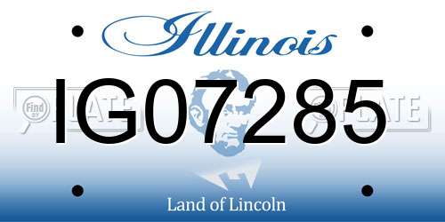 IG07285 Illinois License Plate