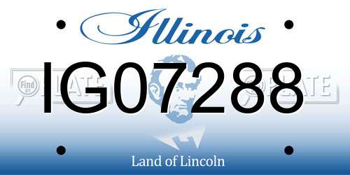 IG07288 Illinois License Plate