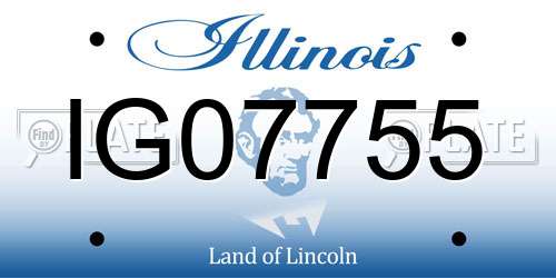 IG07755 Illinois License Plate