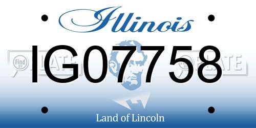 IG07758 Illinois License Plate