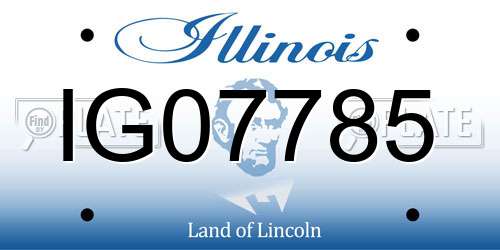 IG07785 Illinois License Plate