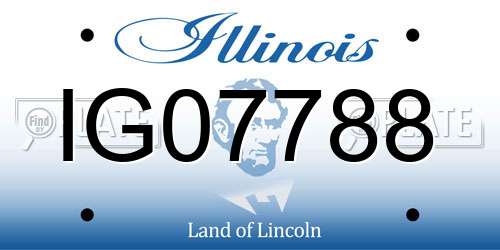 IG07788 Illinois License Plate