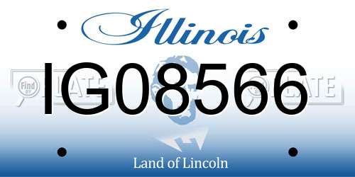 IG08566 Illinois License Plate