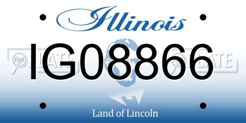 IG08866 Illinois License Plate