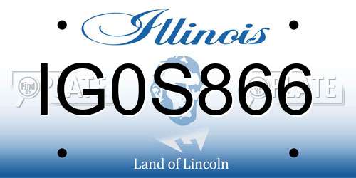 IG0S866 Illinois License Plate
