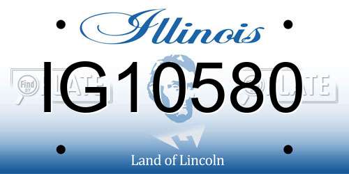 IG10580 Illinois License Plate