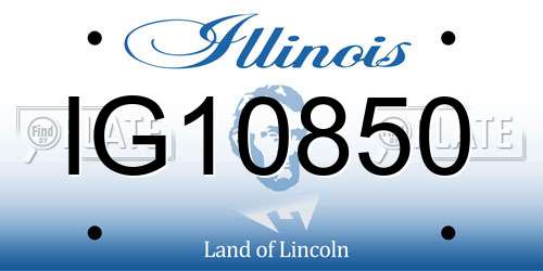 IG10850 Illinois License Plate