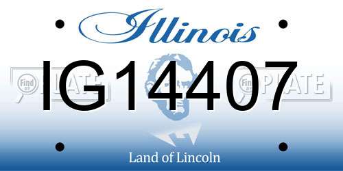 IG14407 Illinois License Plate