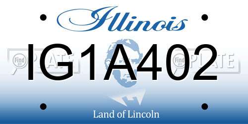 IG1A402 Illinois License Plate